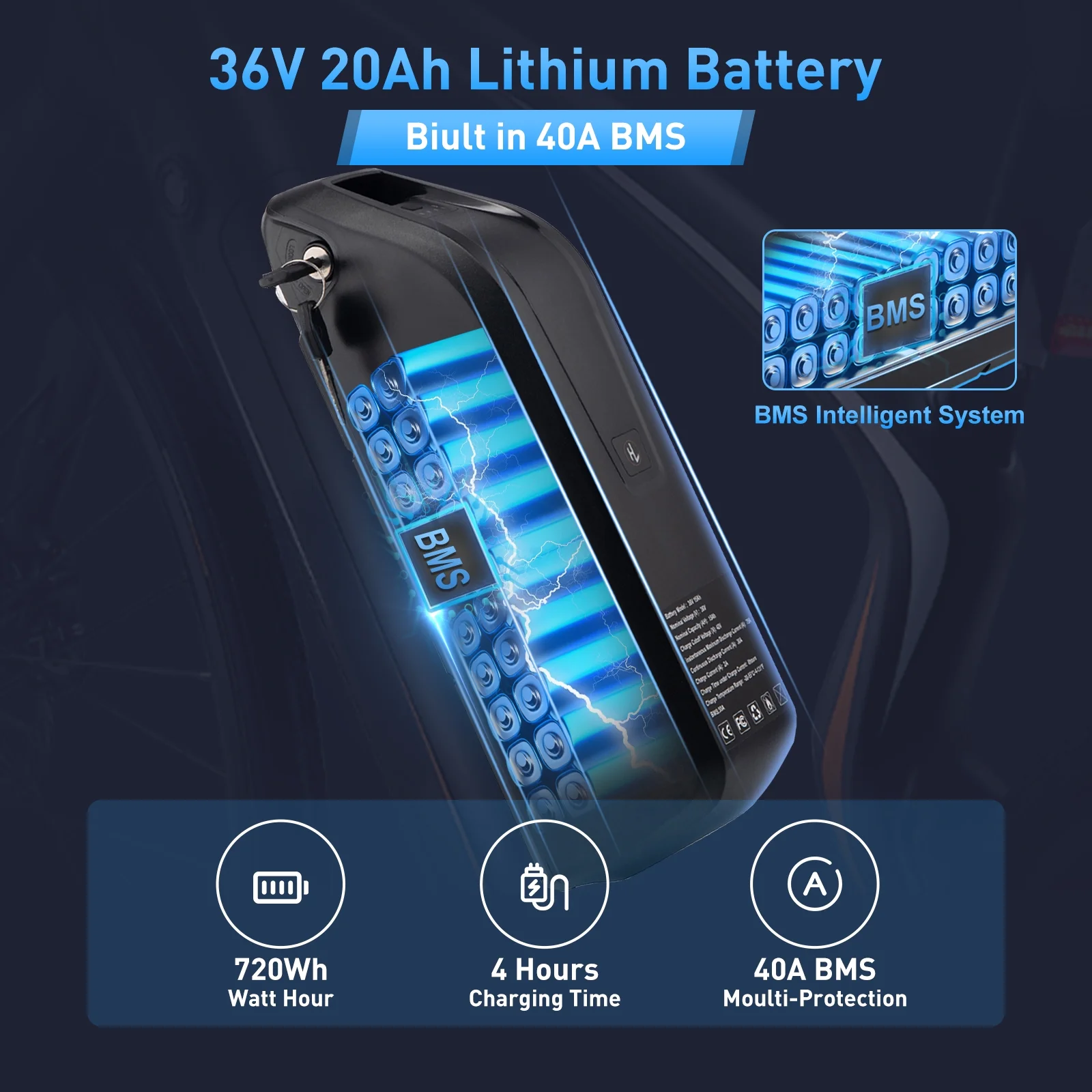 4Pin 36V 20AH Battery Electric Scooter Battery 750W 36V Ebike Battery for Adult Electric Bike Motor - Image 7