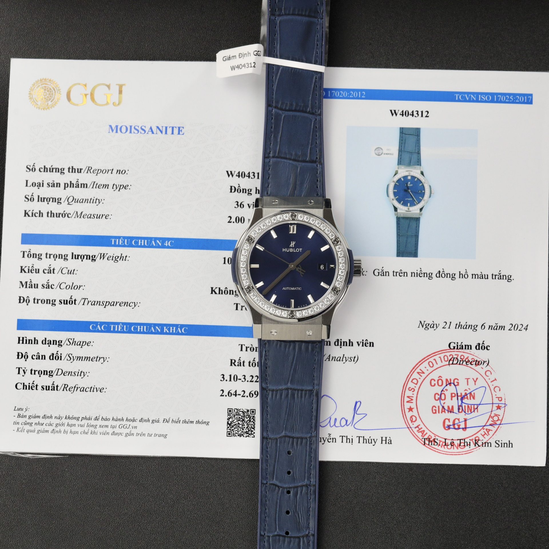 Hublot Replica 1:1 Watch Face Blue Diamond Moissanite APS Factory 42mm - Top club