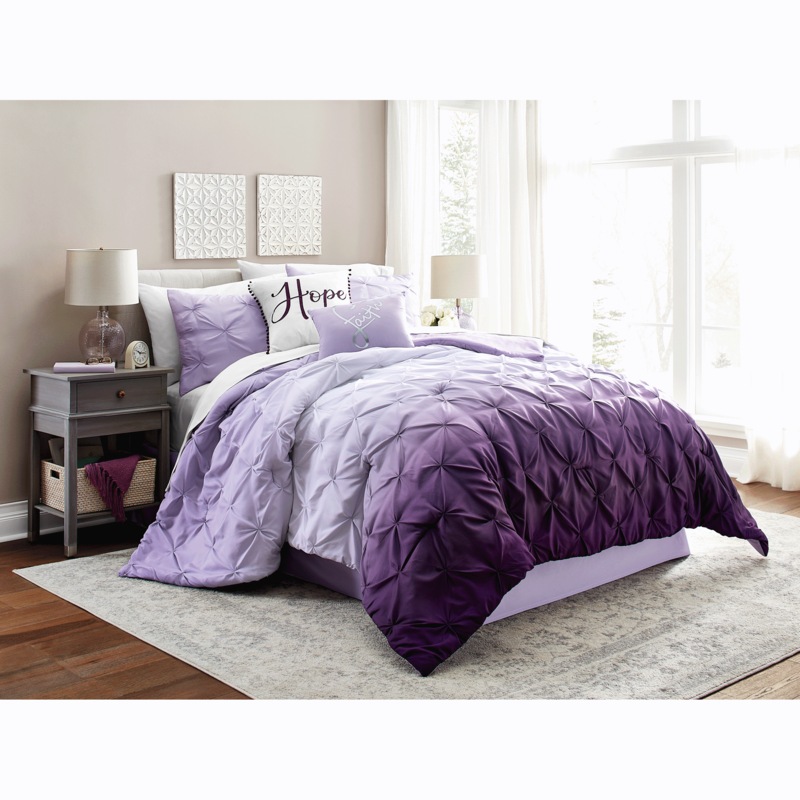 Faith Ombré Pintuck Comforter Set, Accent Pillows and Window Treatments - MIDNIGHT VELVET CATALOG
