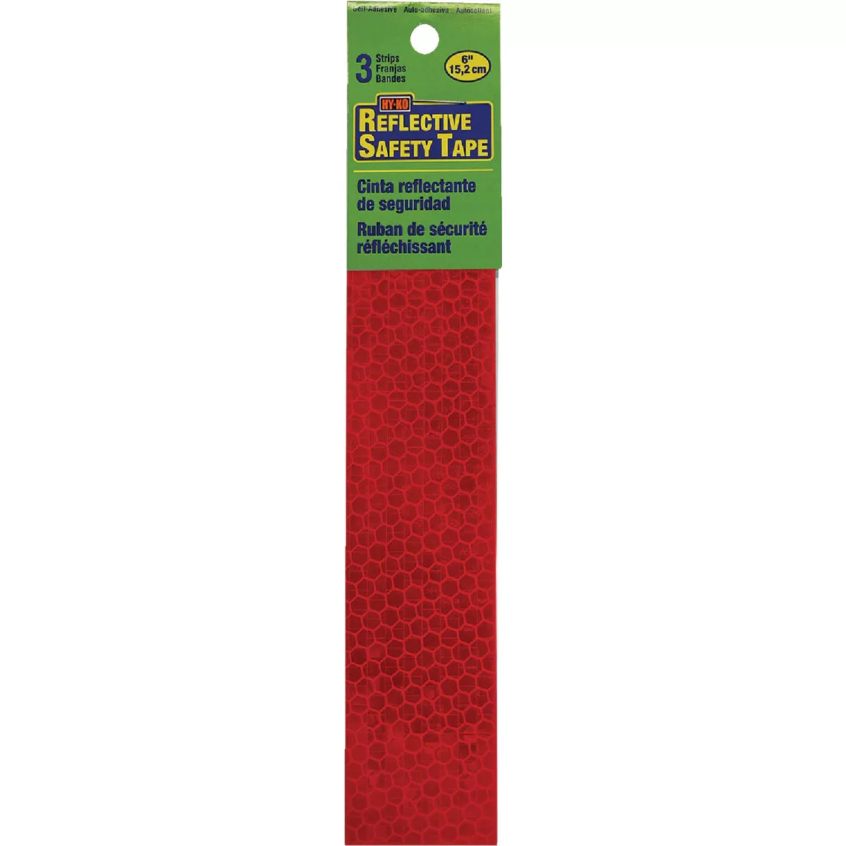 Hy-Ko 1 In. x 6 In. Red Reflective Safety Tape Strips (3-Count)