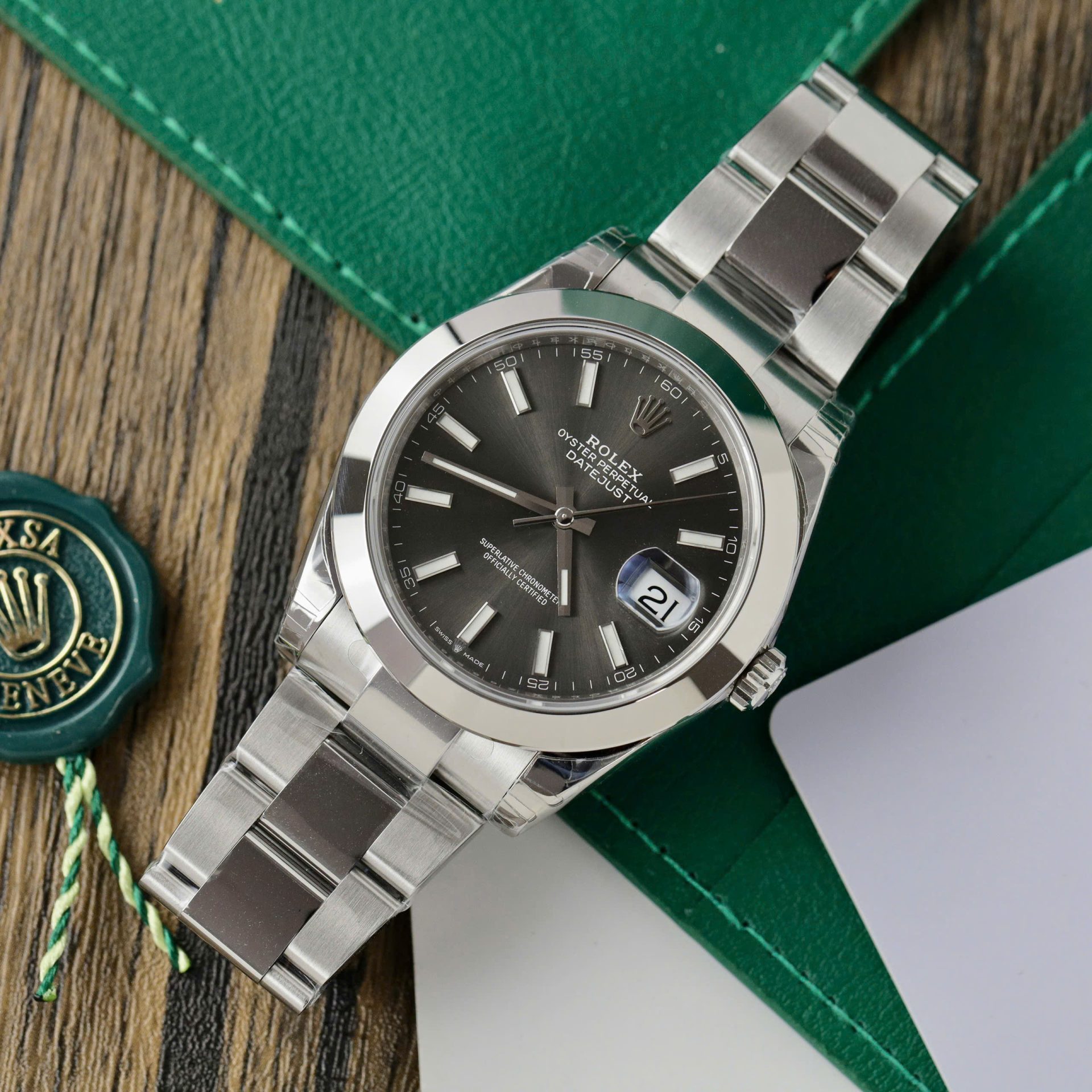 Rolex DateJust 126300 Best Replica Watch Men Dial Gray VS Factory 41mm - Elite Watch Atelier
