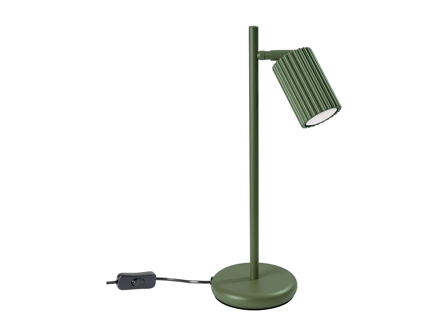 Lampe De Bureau Karbon Minimaliste En Aluminium - 1 Sources Lumineuses - L.14,5 X H.43 Cm - Vert Olive