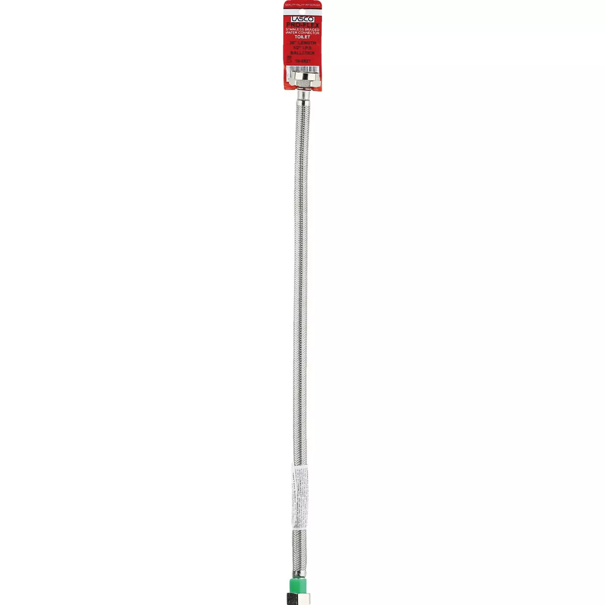 Lasco 1/2 In. IPS x 7/8 In. BC x 20 In. L Braided Stainless Steel Flex Line Toilet Connector