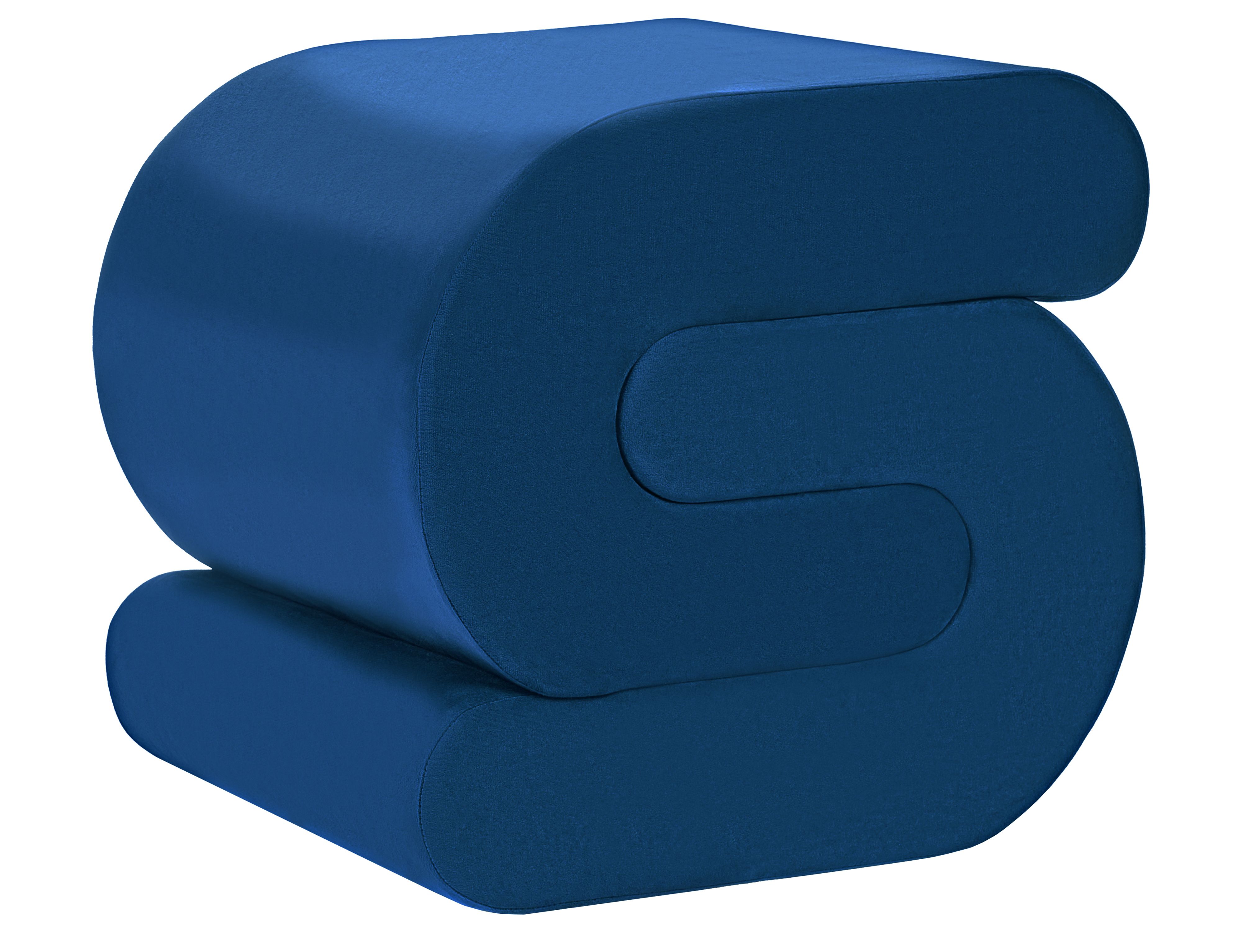 Pouffe ARCADIA Velvet Navy Blue