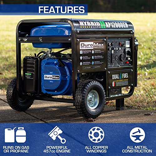 DuroMax Dual Fuel Generator 12,000W Gas/Propane, 457cc 4-Stroke - XP12000EH - Image 13 DuroMax Dual Fuel Generator 12,000W Gas/Propane, 457cc 4-Stroke - XP12000EH - Image 13