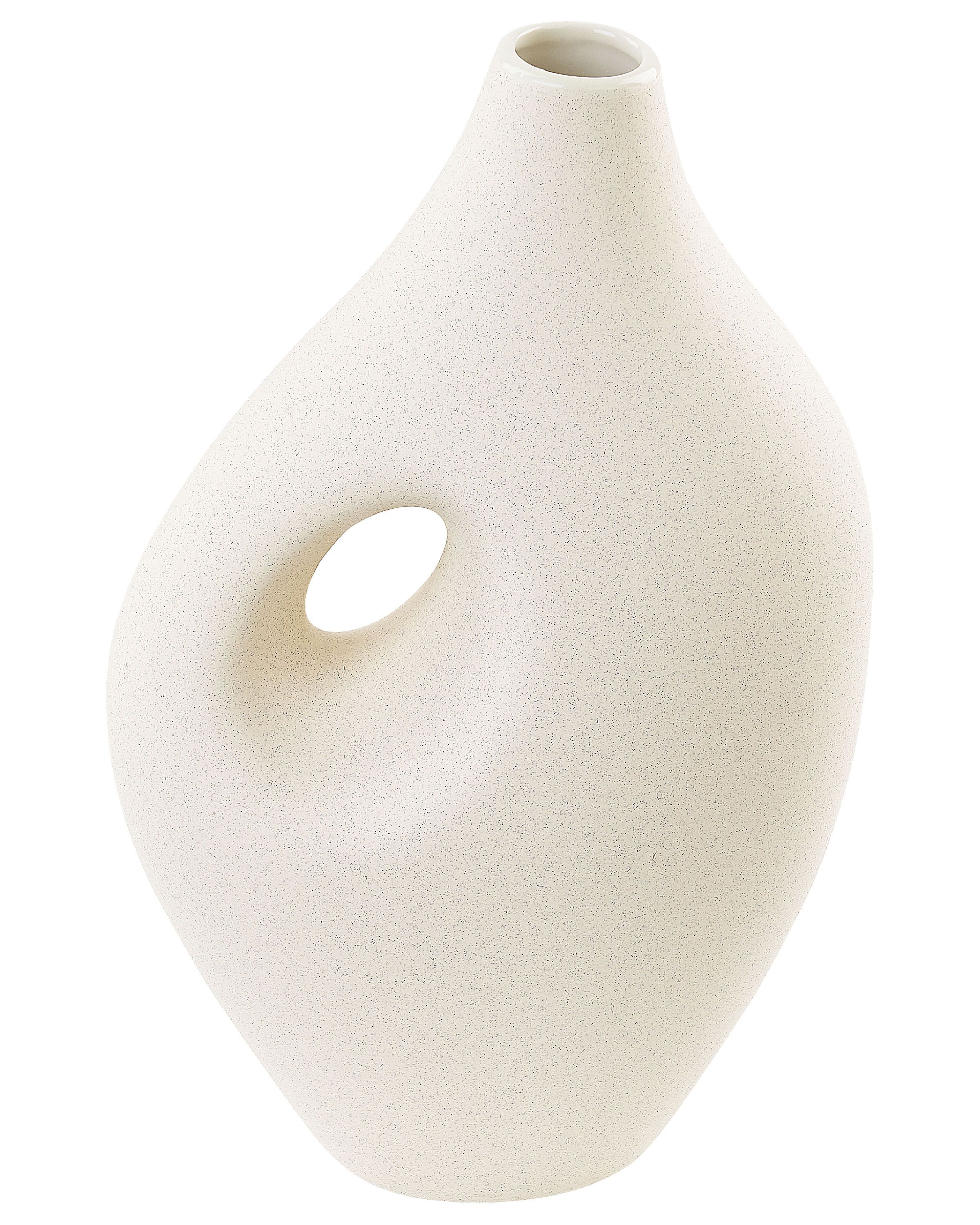 Flower Vase KOMOTINI Ceramic 32 cm Off-White