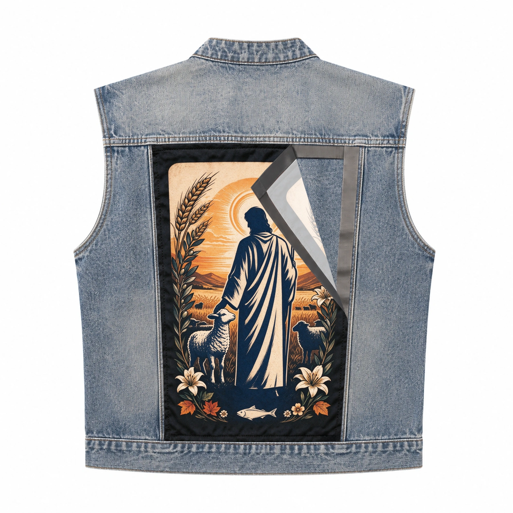 Unisex |Church Special Denim Jacket — Replaceable background
