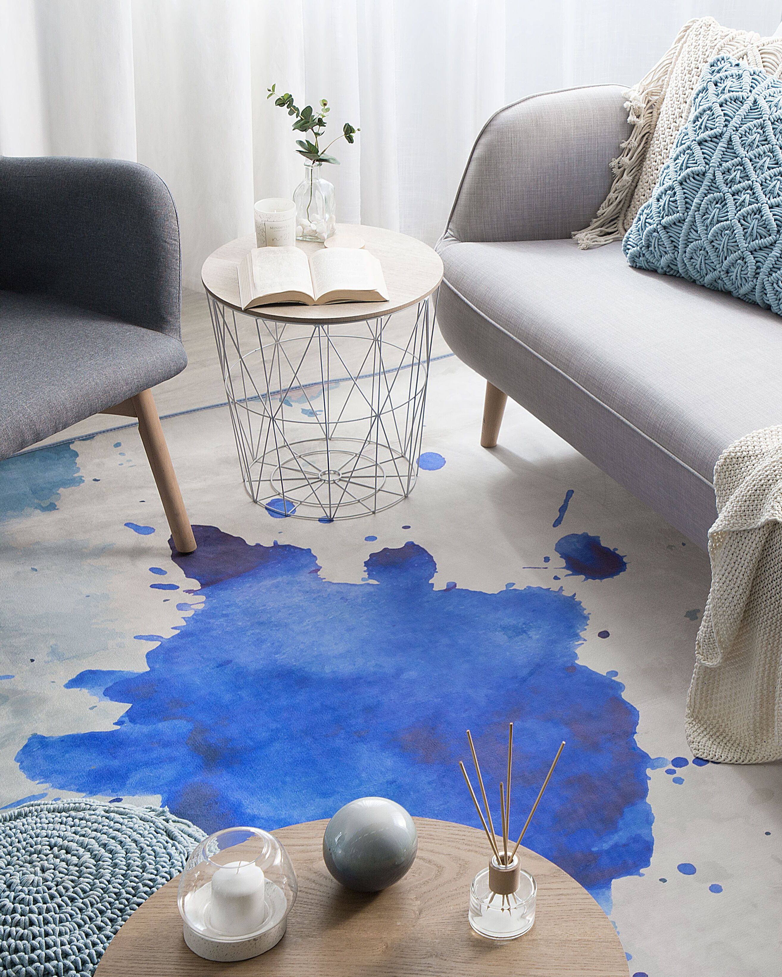 Rug ODALAR Blue 160 x 230 cm