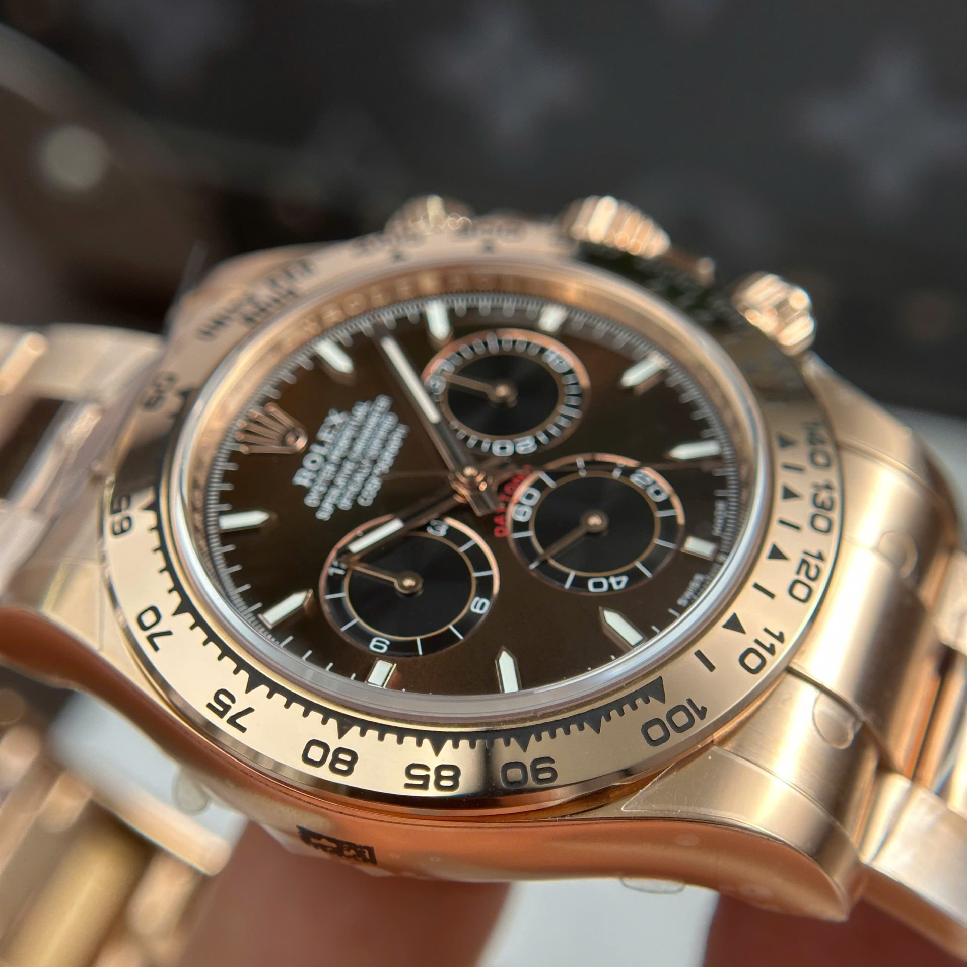 Rolex Cosmograph Daytona 126508 Clone Watches Chocolate Dial Oyster Strap THB Factory 40mm - Top club