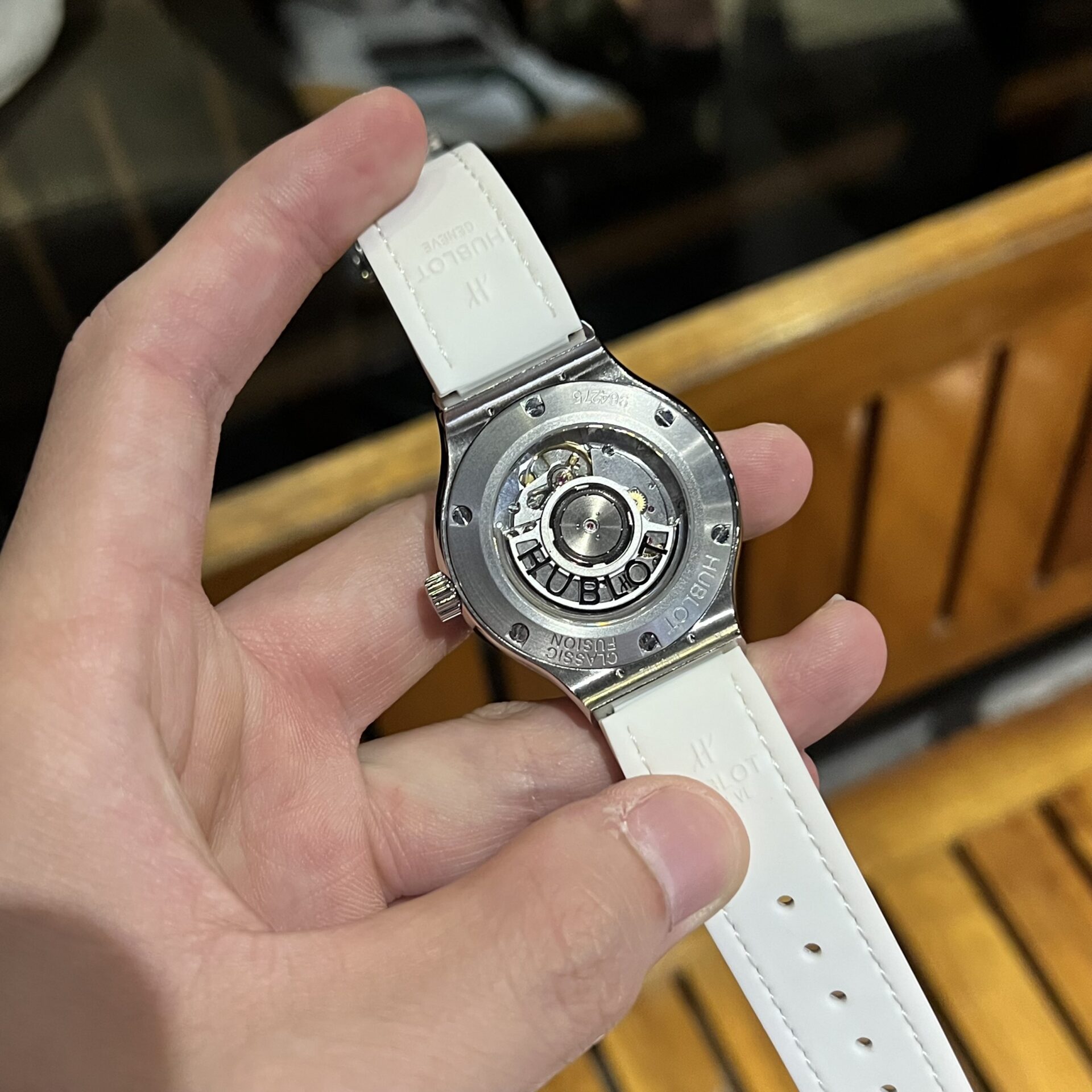 Hublot Replica 11 Watch Classic Fusion Titanium White Dial Full Moissanite Case 38mm - Top club
