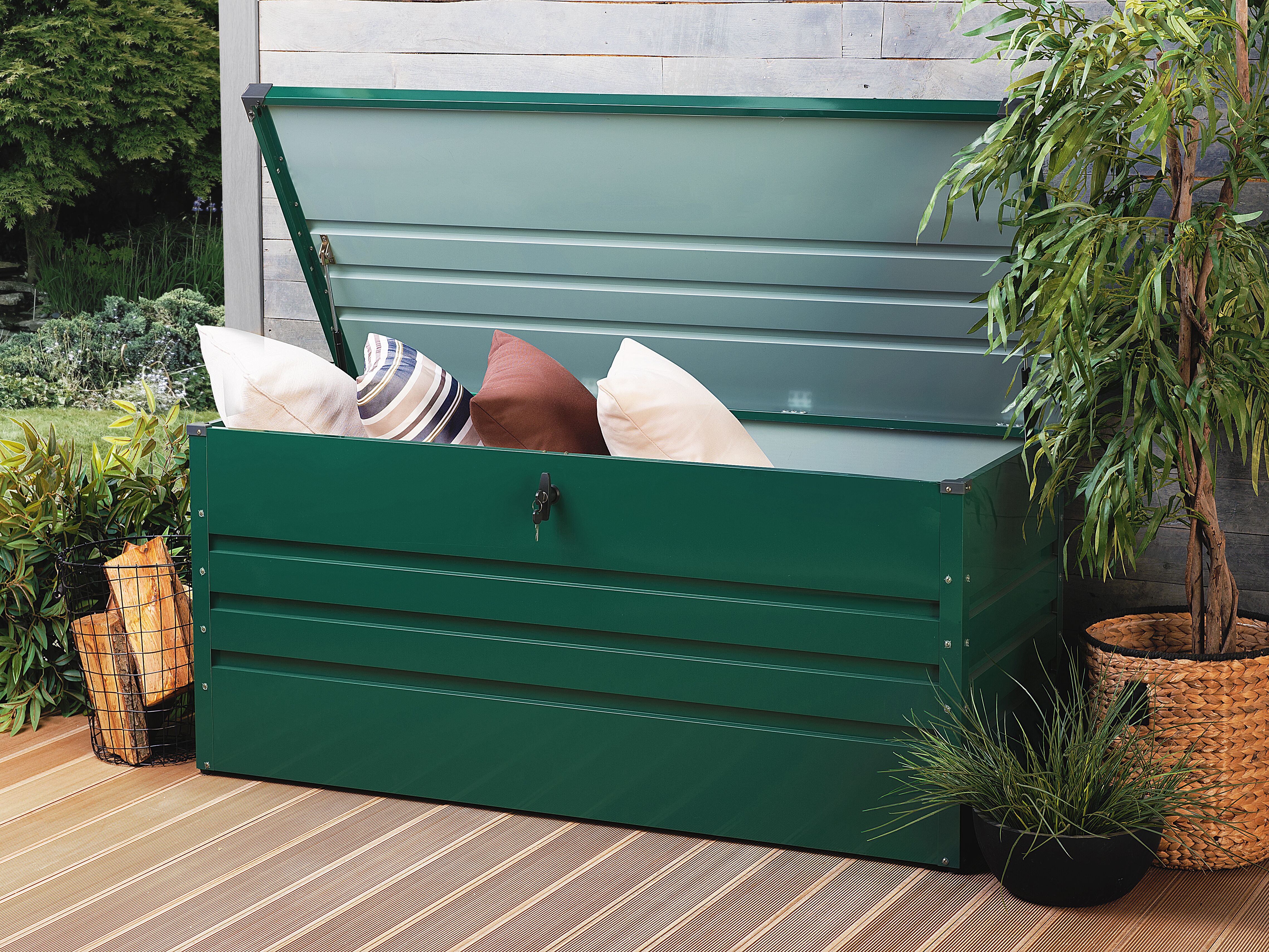 Storage Box CEBROSA 132 cm 62 cm Dark Green