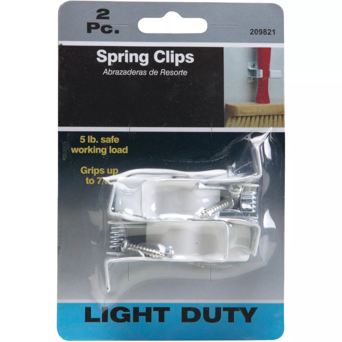 Rust-Resistant 7/8 In. Spring Clip Hook (2-Pack)