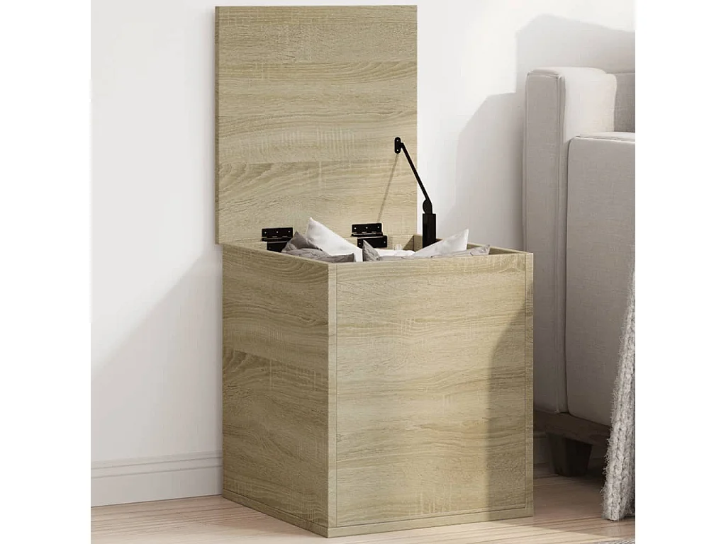 Boîte de rangement chêne sonoma 40x42x46 cm bois d'ingénierie