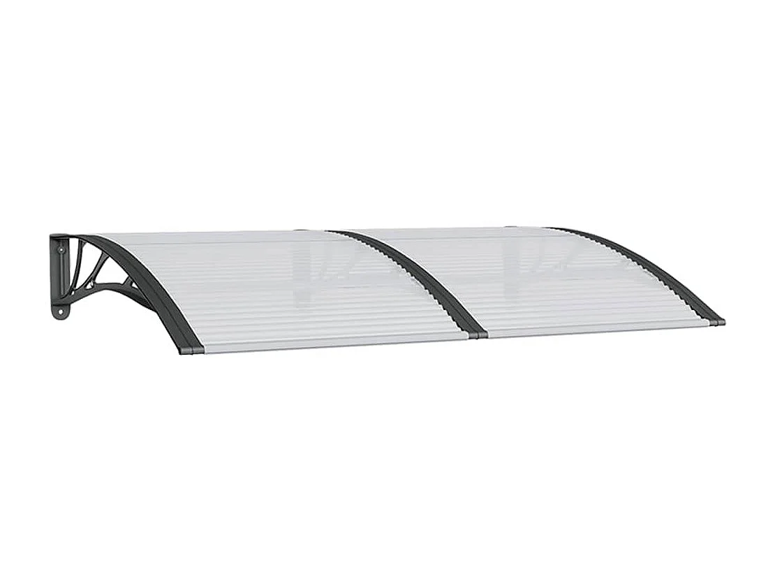 Auvent de porte Noir 150x100 cm Polycarbonate WVGQ7636