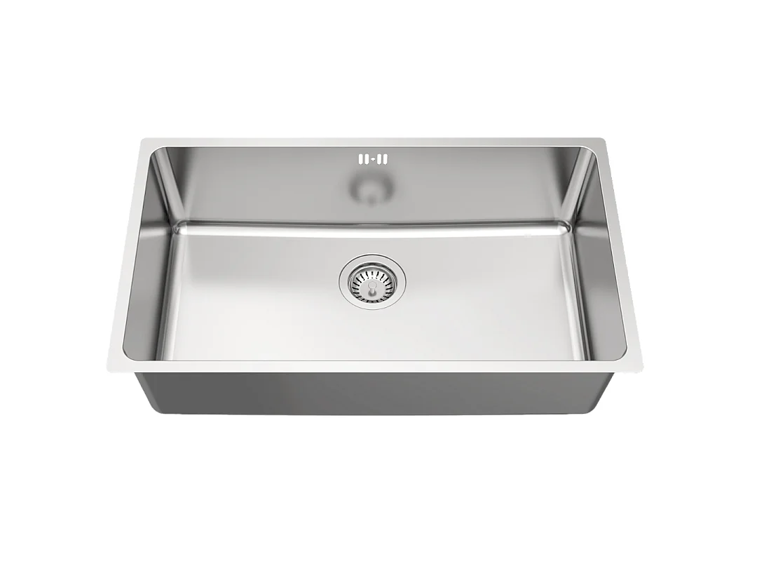Inoxa évier 1 grande cuve seule 76x44 en inox - Essebagno