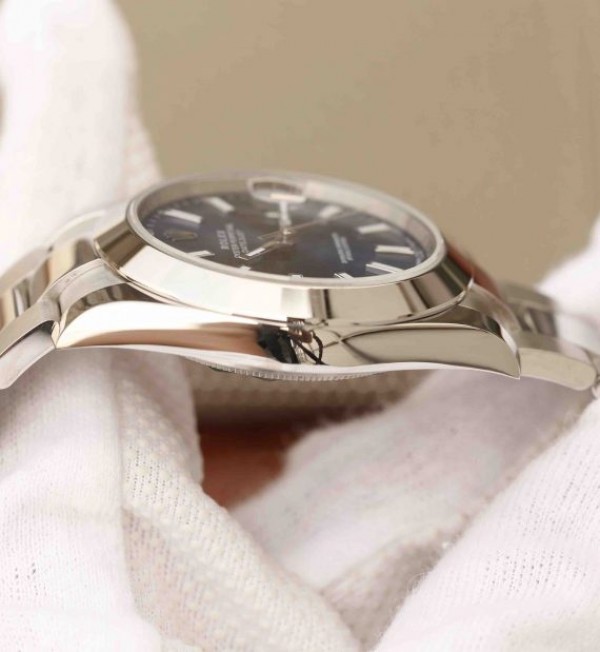 Replica Rolex DateJust 41mm SS 116200 Polished Bezel Blue Dial 904L SS Bracelet SA3235 - Elite Watch Atelier