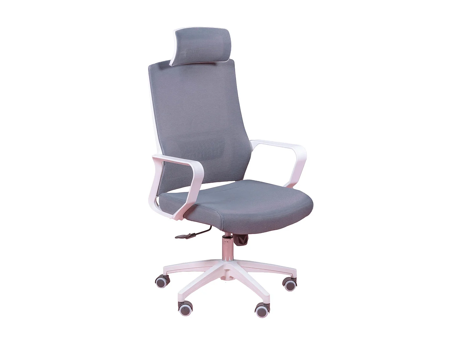 Chaise de bureau ergonomique en mesh respirante et appui-tête réglable - Mesh - Gris foncé