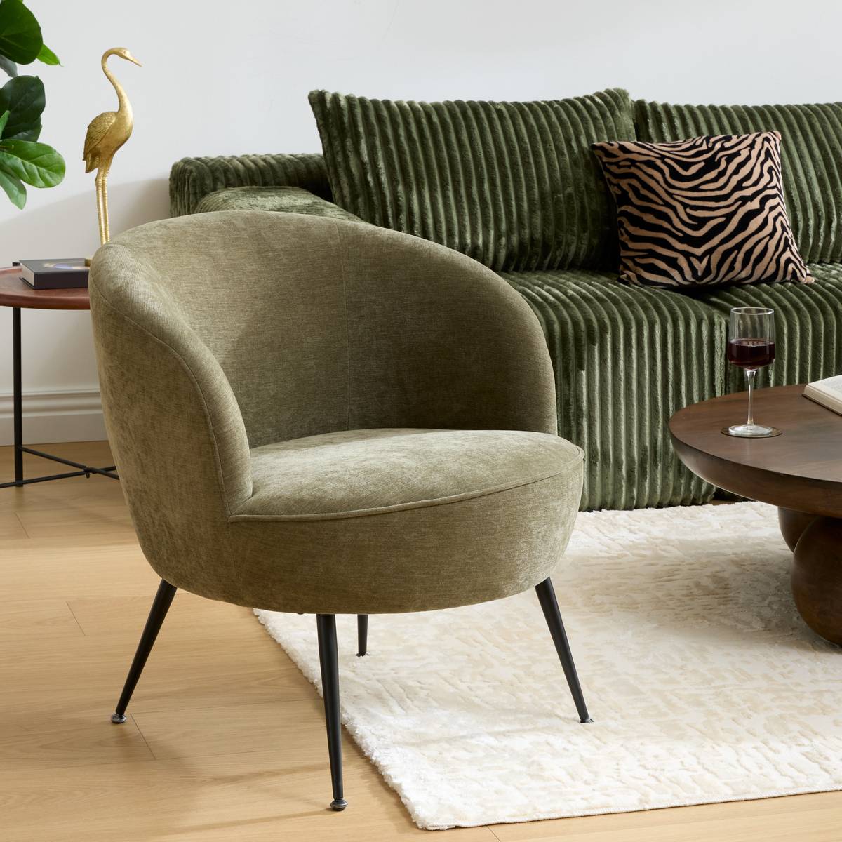 Armchair "Tildae" Green