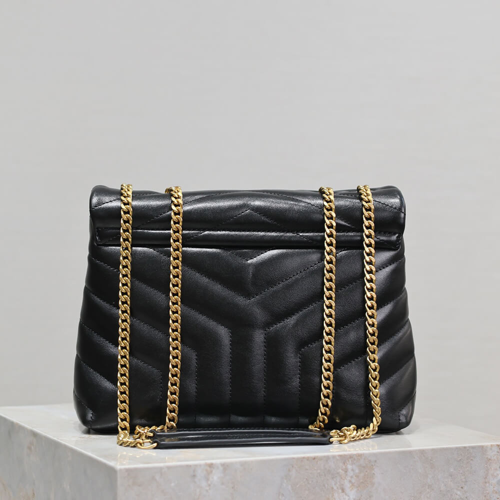 YSL Loulou Small Chain Bag in Black Leather Gold Hardware1:1High-quality replica