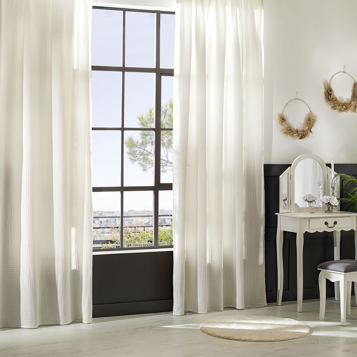 "Widdy" curtain Ivory White, 130x260 cm