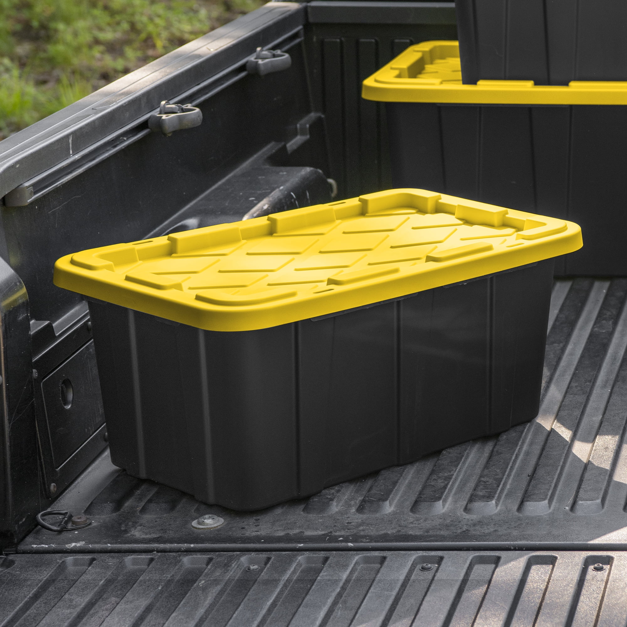 Sterilite 17 Gal Industrial Stackable Storage Tote Lidded Container, 6 Pack - Image 5