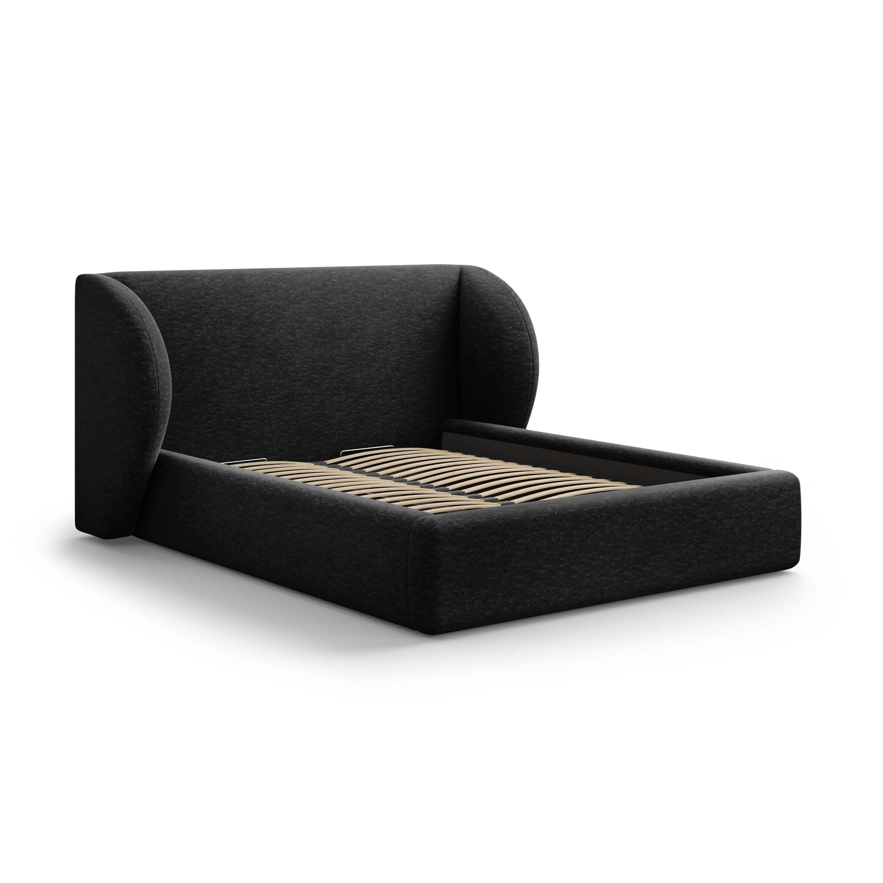 Micadoni Bedframe Miley met Opbergruimte - 200 x 200 cm - Chenille - Z