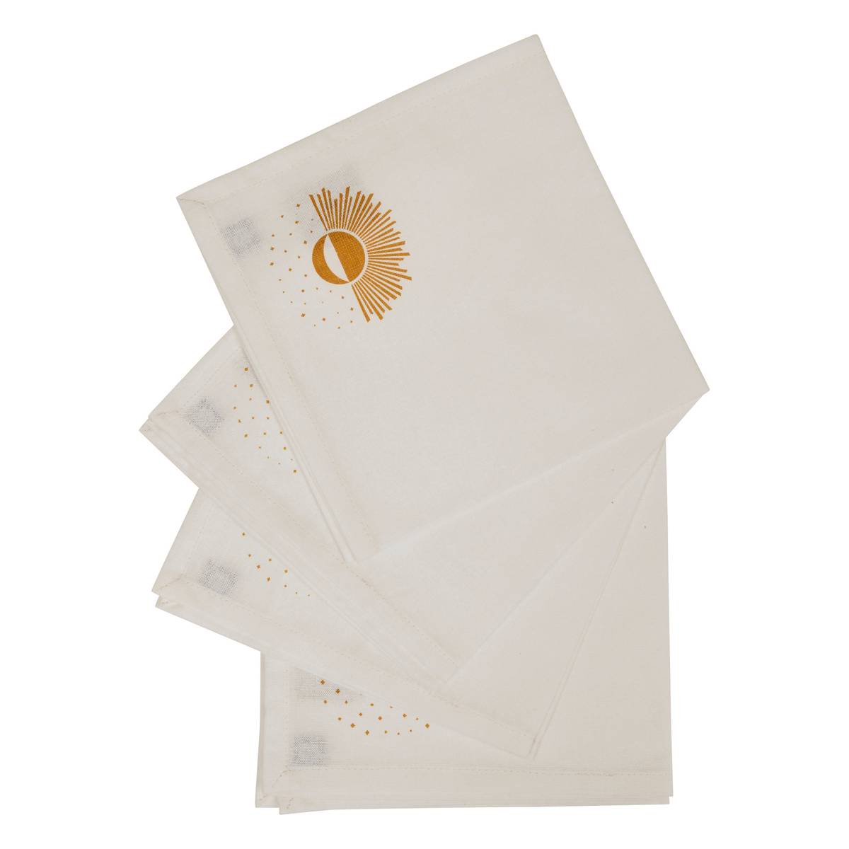 Set of 4 "Solaris" Napkins White, 40 x 40 cm