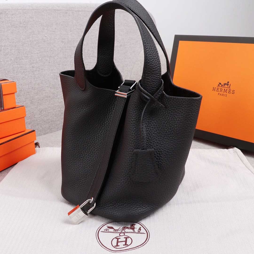 Replica Hermes Aaa-Picotin Lock 22Cm 18Cm Bag Black/Green/Brown1:1High-quality replica
