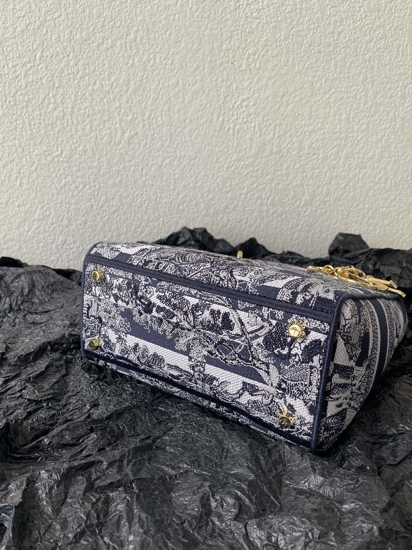 Medium Lady D-Lite Bag Black For Women 9.5in/ 24cm1:1High-quality replica