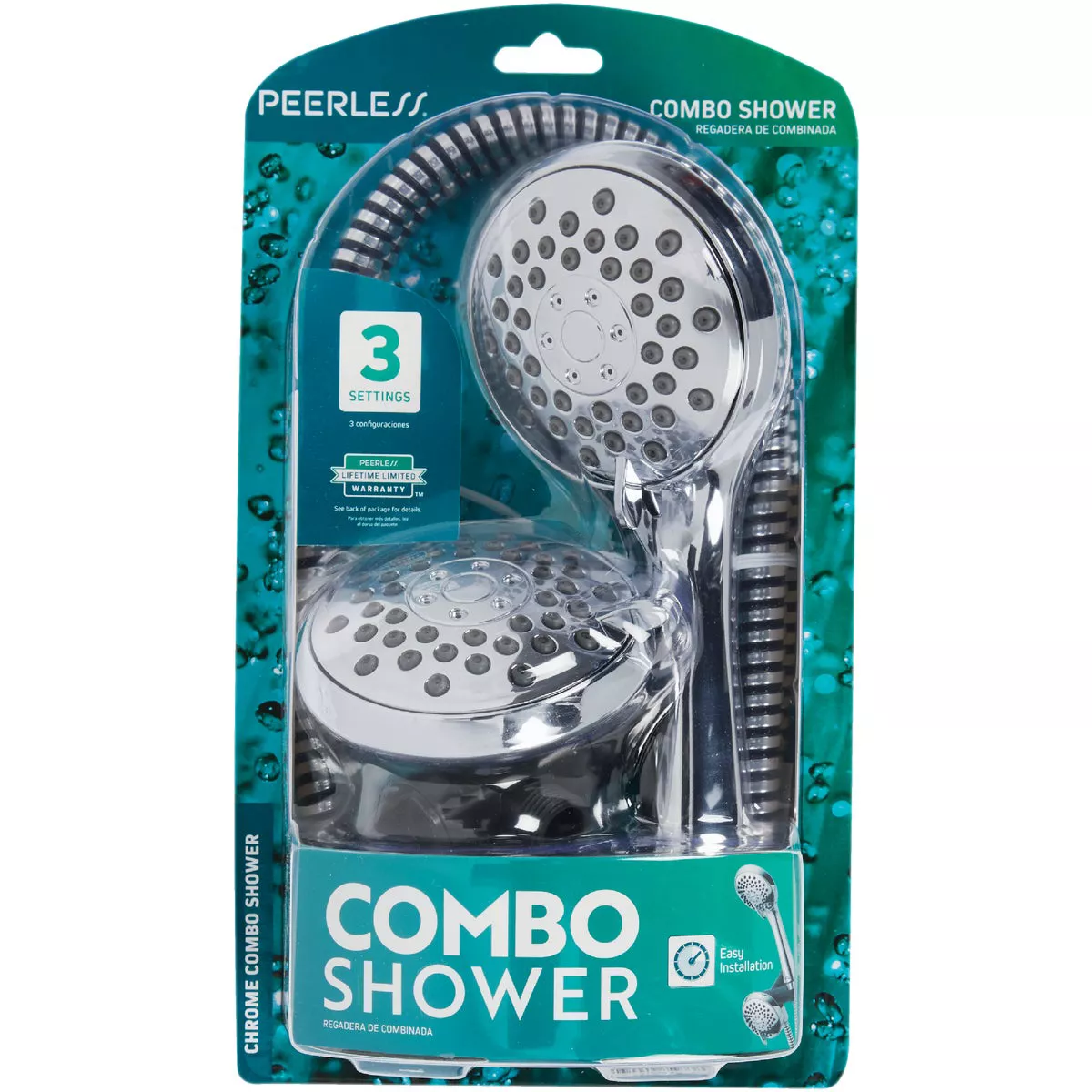 Delta 3-Spray 1.75 GPM Combination Handheld Shower Head, Chrome