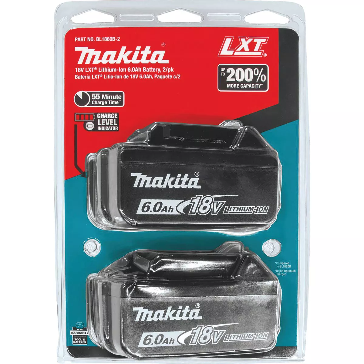 Makita 18V LXT Lithium-Ion 6.0 Ah Tool Battery (2-Pack)
