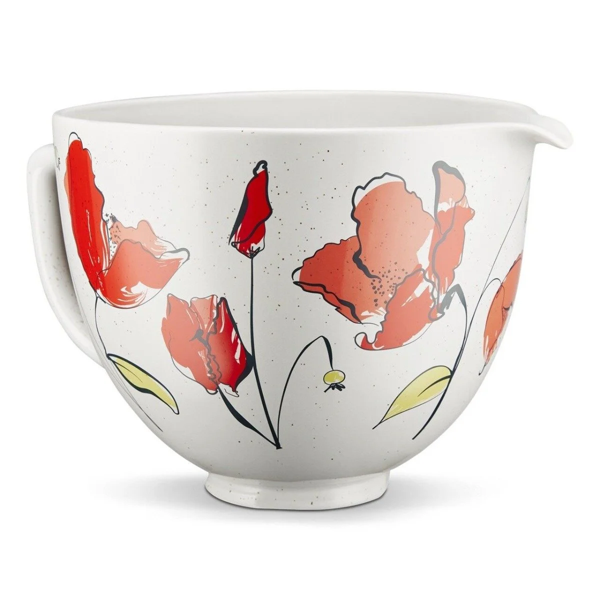 KitchenAid 5-Quart Poppy Ceramic Bowl | Fits 4.5-Quart & 5-Quart KitchenAid Tilt-Head Stand Mixers - Image 3