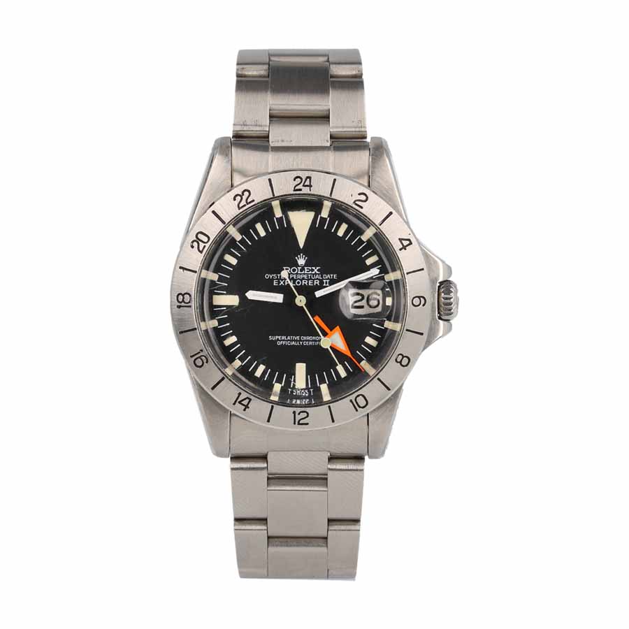 Rolex Explorer II 1655 (Antique) Black Dial WARO025 Oyster Replica - Elite Watch Atelier