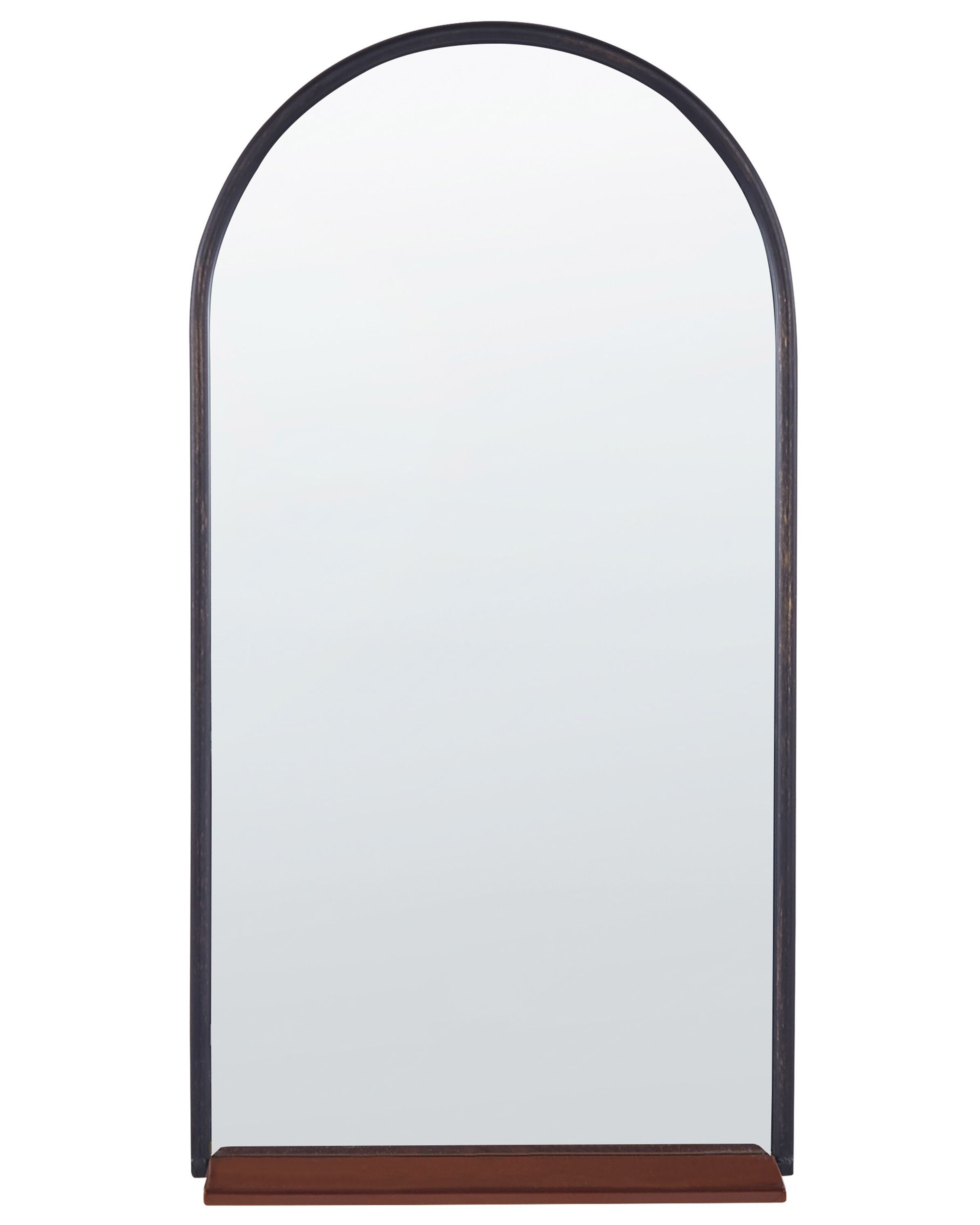 Wall Mirror with Shelf DOMME 40 cm 67 cm Metal Black