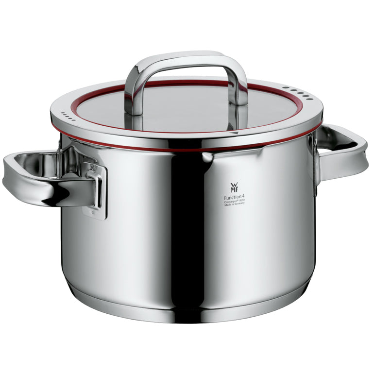 WMF Function 4 Kookpan hoog met deksel - Ø160mm - Rood