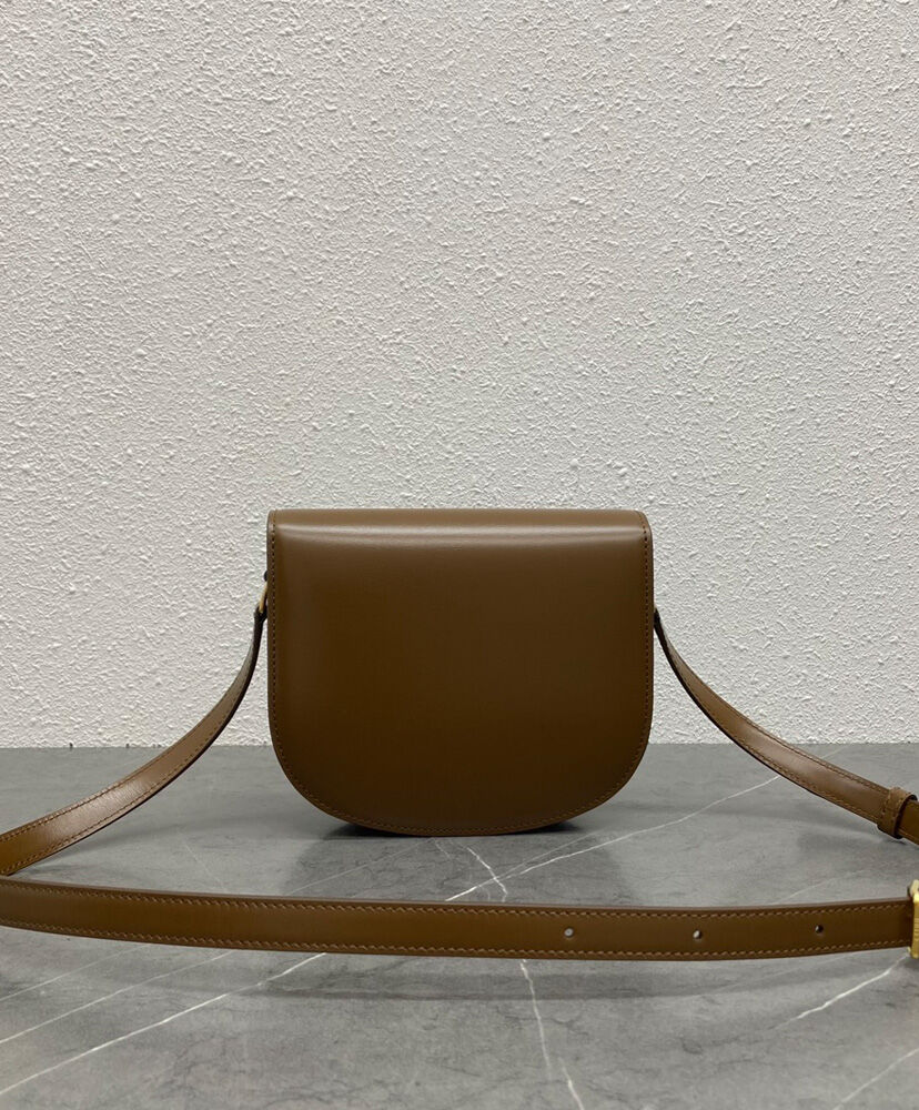 Celine Teen Besace Triomphe In Shiny Calfskin Coffee1:1High-quality replica