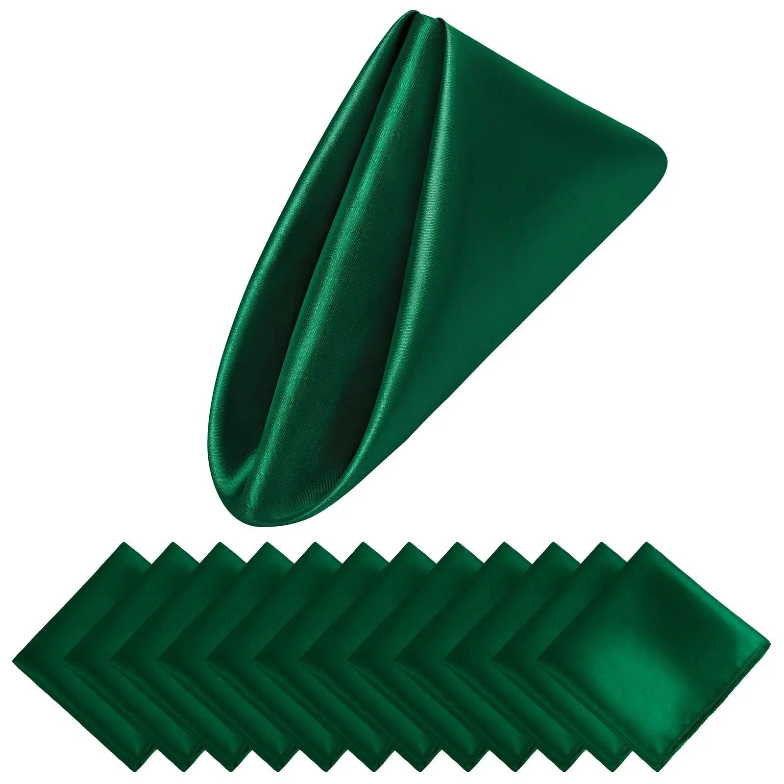 Luxe Satijnen Kerstservetten Set van 12 – 30x30 cm voor Elegante Tafeldecoratie