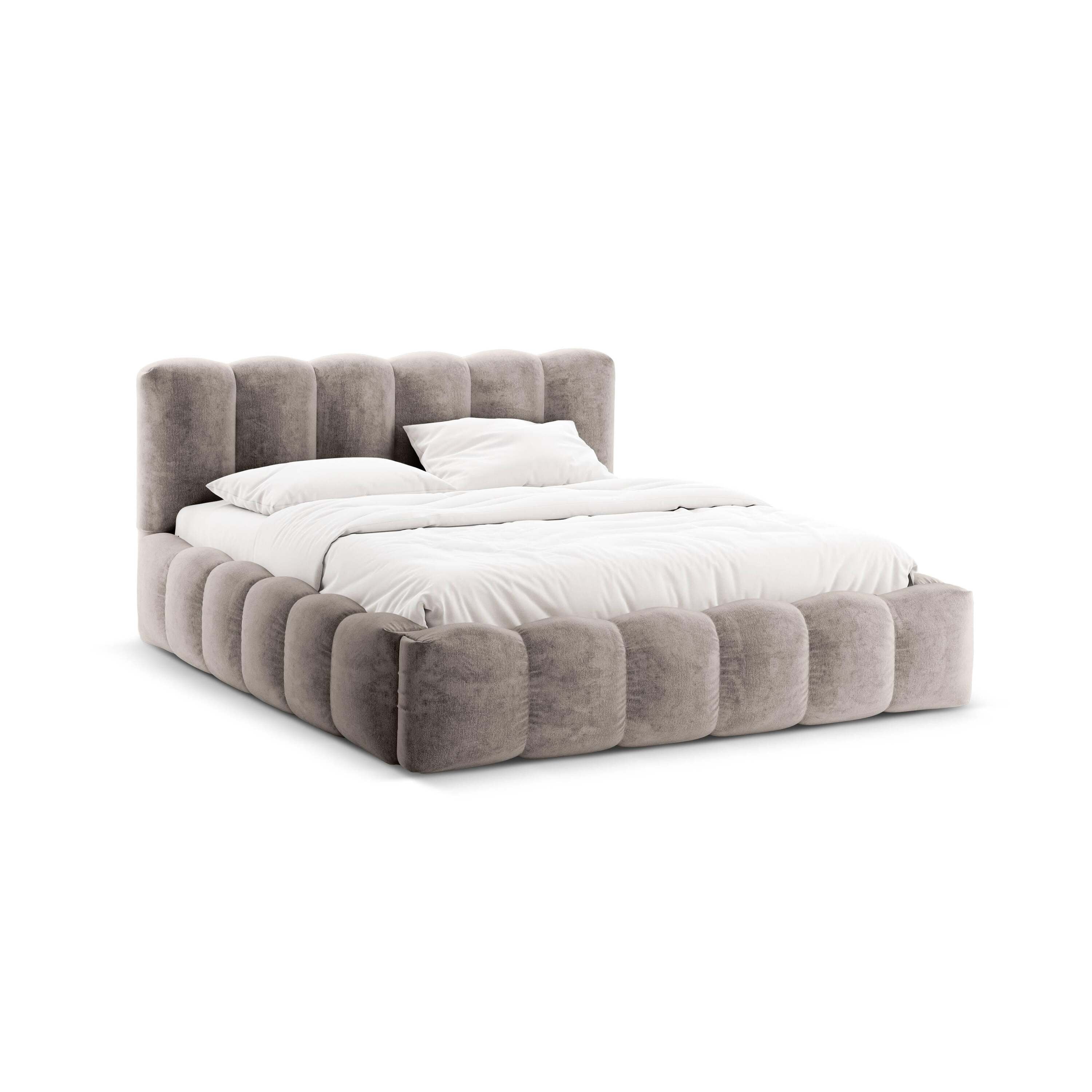 Micadoni Lupine Bedframe met Opbergruimte 180 x 200 cm - Chenille - Ca