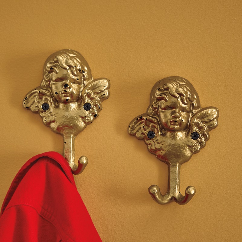 Set of 2 Cherubs Wall Hooks - MIDNIGHT VELVET CATALOG