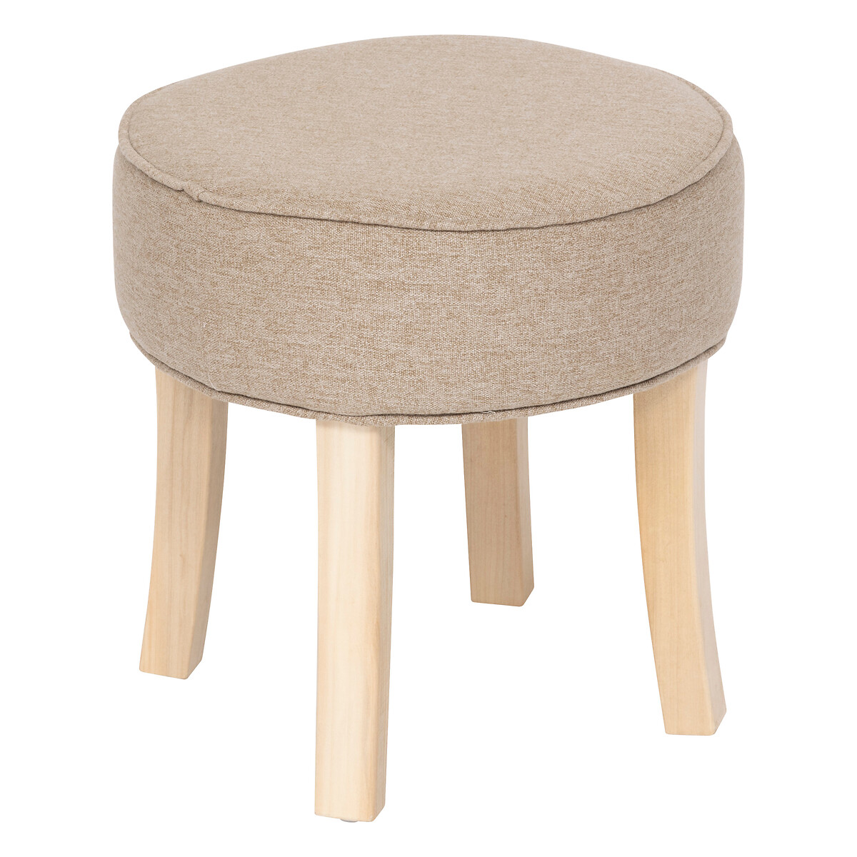 Stool "Adriel" Poplar, Beige, D.35x35 cm