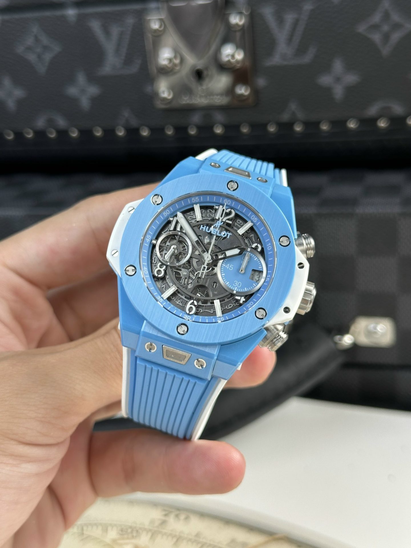 Hublot Best Replica Watch Big Bang Unico Ceramic Sky Blue BBF Factory 42mm - Top club