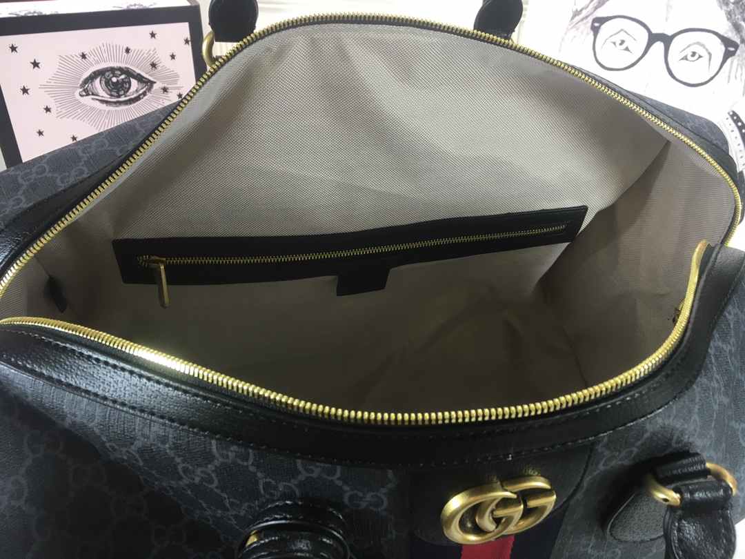Replica Gucci Ophidia Medium Carry-On Duffle Beige/Black1:1High-quality replica