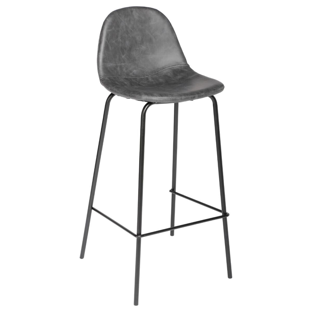 Set of 2 bar stools "Vladi" Grey