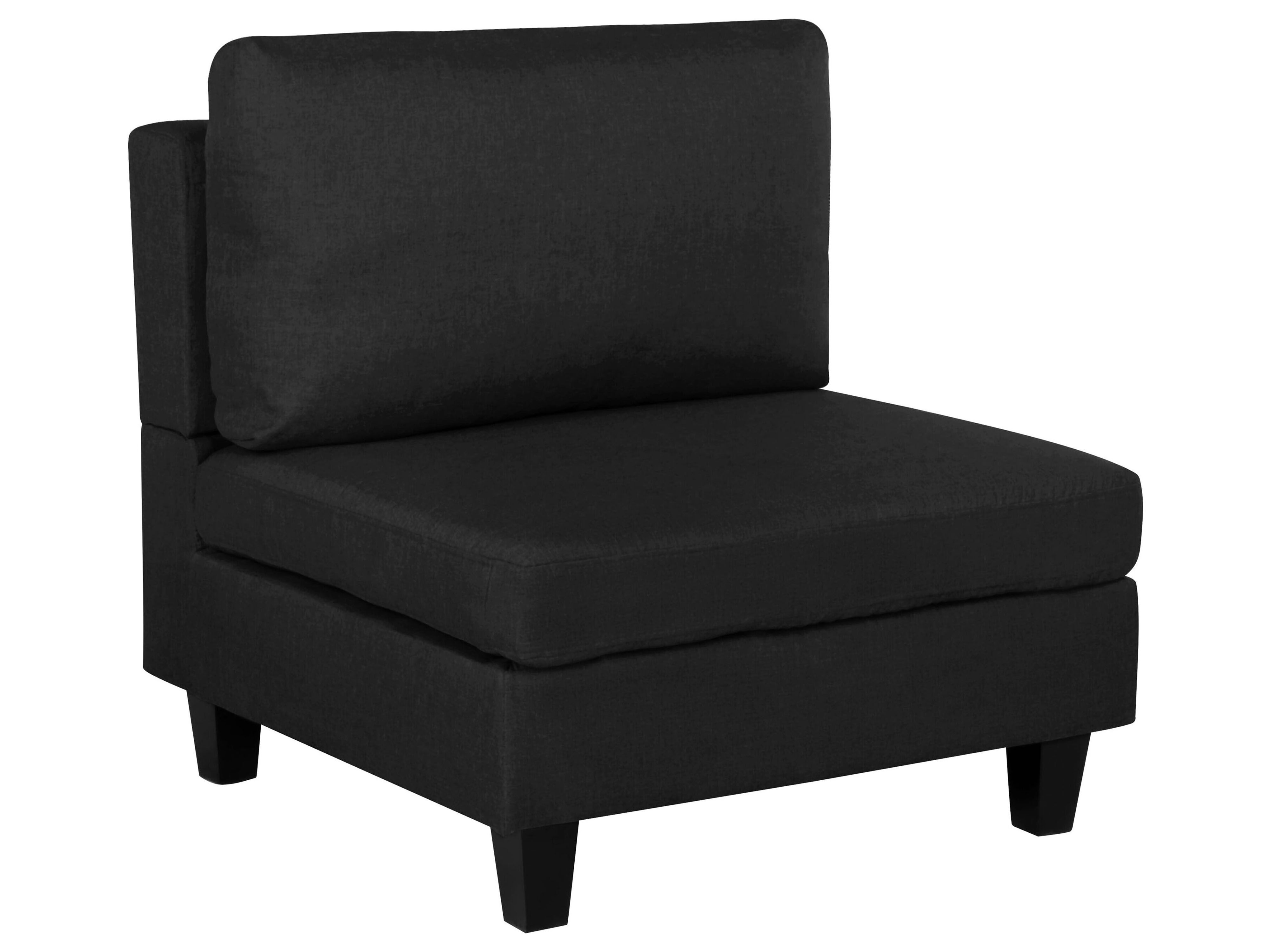 1-Seat Section FEVIK Fabric Black