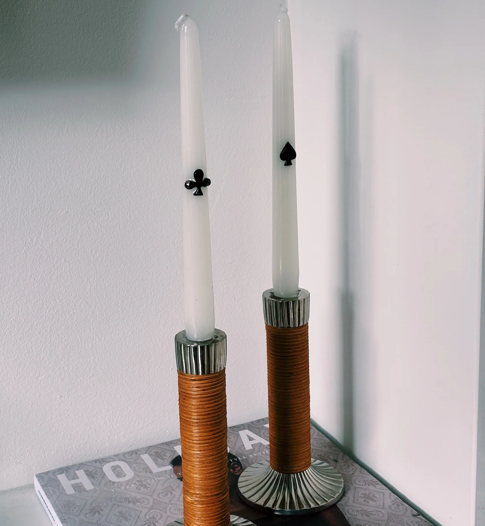 Play Your Cards Right 3D Candle Set of 2