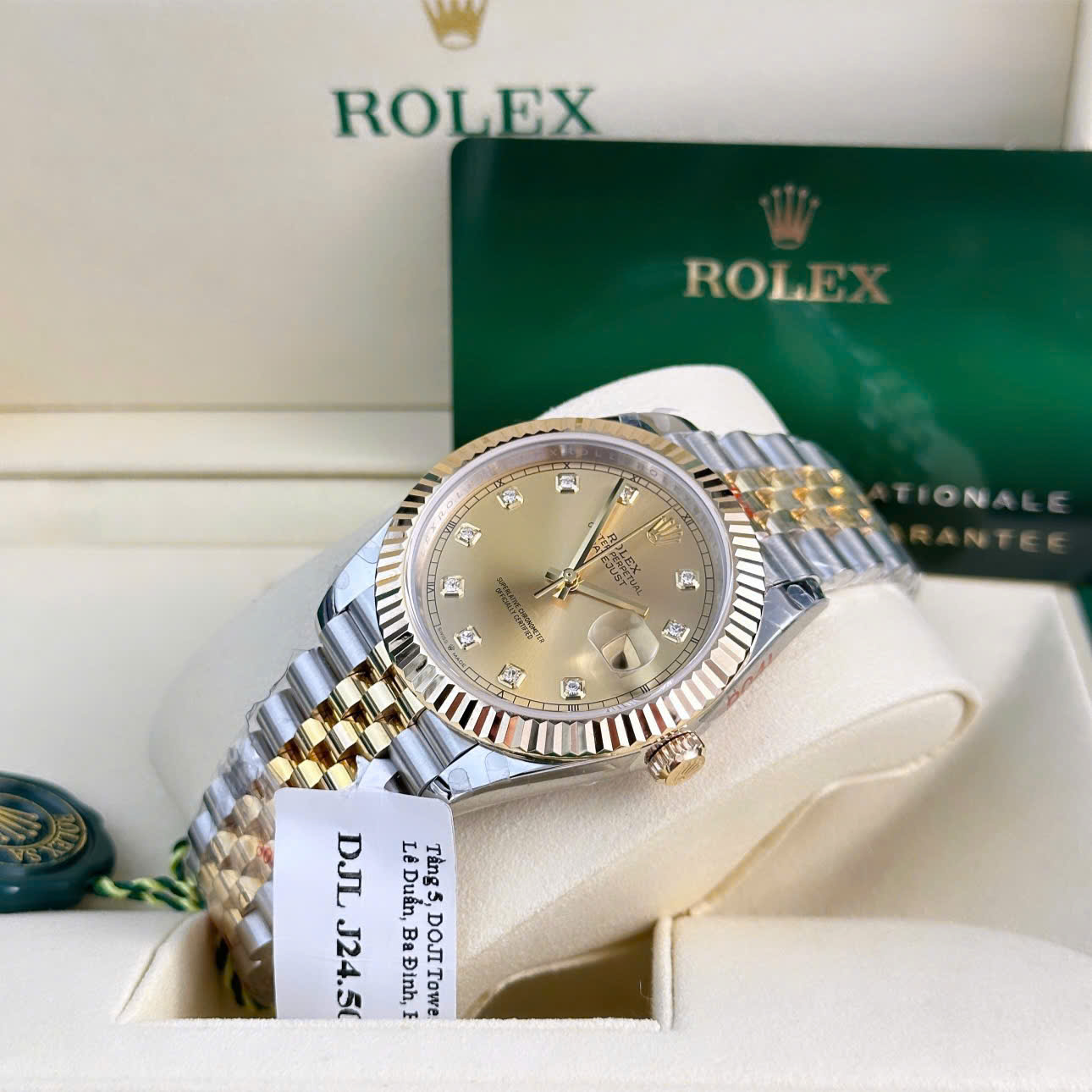 Rolex DateJust Gold Wrapped Replica Watch Champagne Dial GM Factory 41mm - Top club