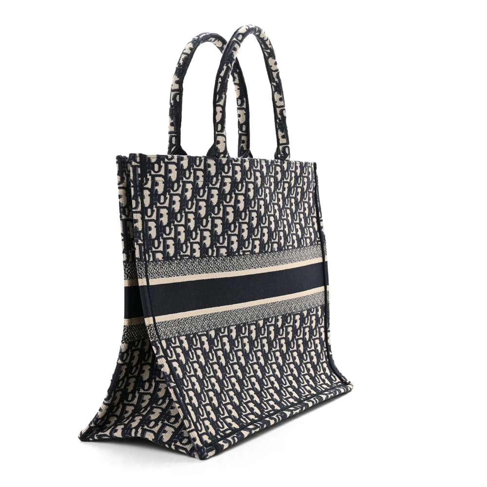 Dior Blue Multicolor Oblique Canvas Large Book Tote Replica1:1High-quality replica