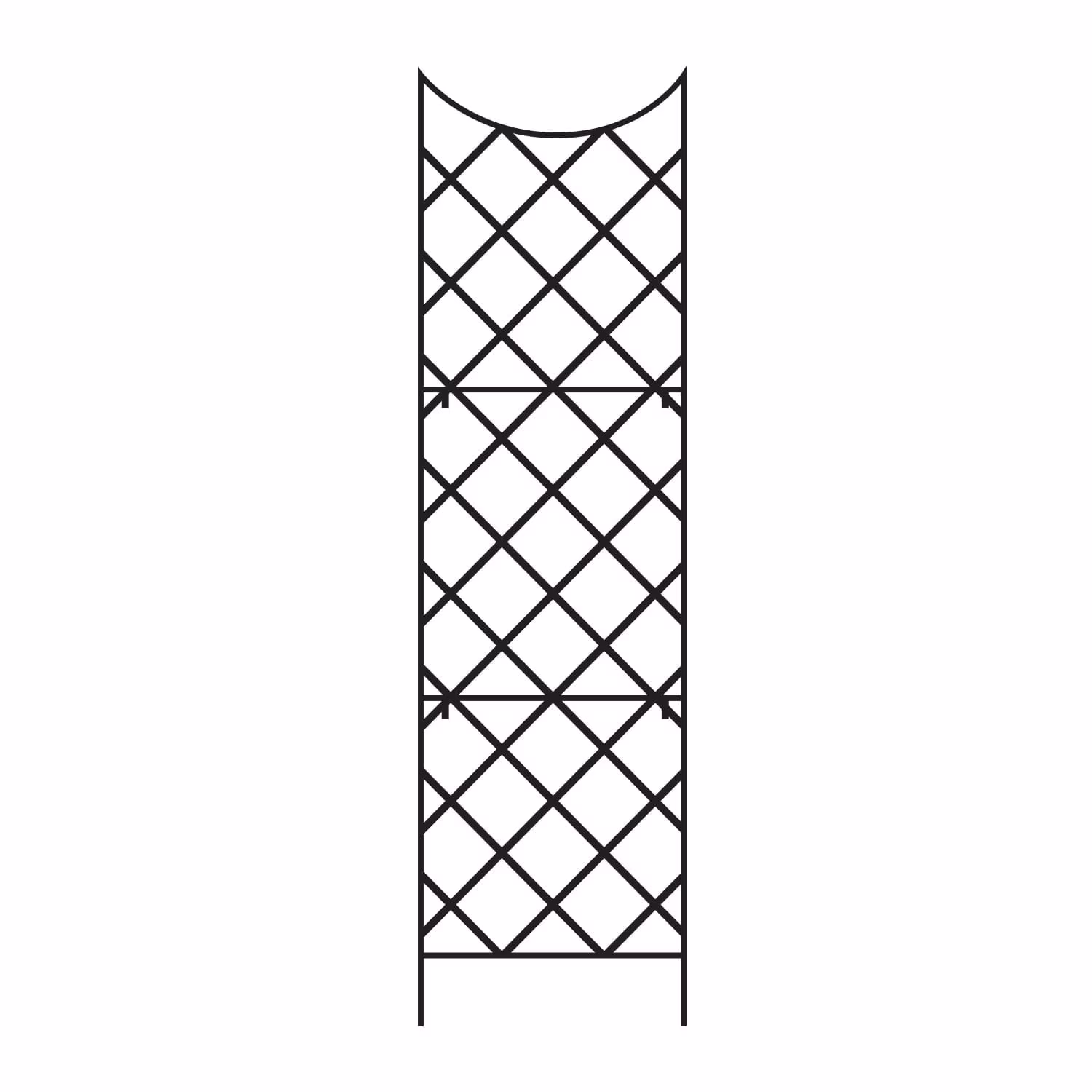 Panacea 89655 Giant Metal Trellis for Climbing Plants, Outdoor Garden Obelisk, Black, 108