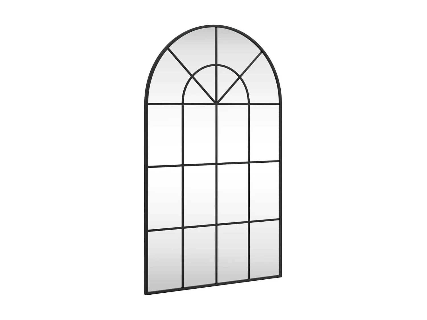 Miroir mural noir 60x100 cm arche fer FR83711