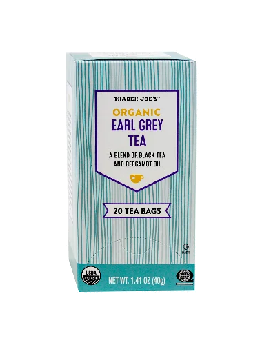 Organic Earl Grey Tea 20 Bags Citrus Bergamot Black Tea